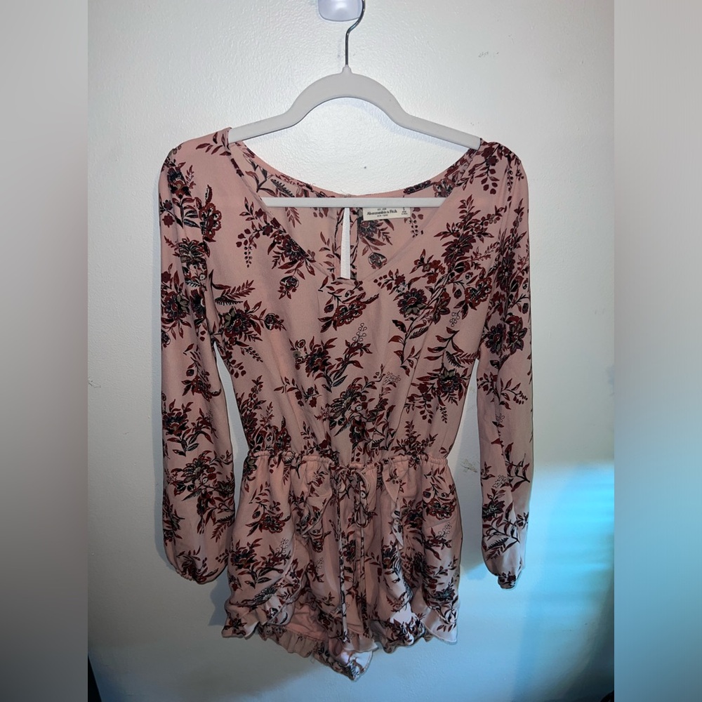 A&F pink floral romper